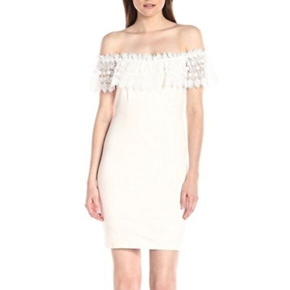 Revolve WYLDR Mailey White Lace Bodycon Sheath Dress Size S - Picture 2 of 15